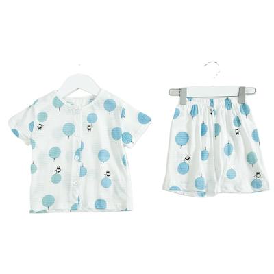 China Casual 100% Organic Cotton Muslin Toddler Clothes 2pcs Clothing Sets Baby Romper Infant Costume for sale