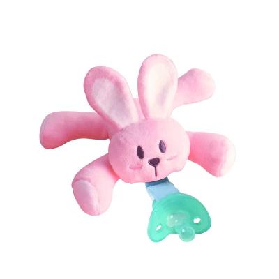 China BPA Free 'Animals' Baby Food Grade Silicone Hot Selling Infant Pacifiers With Plush Toy for sale