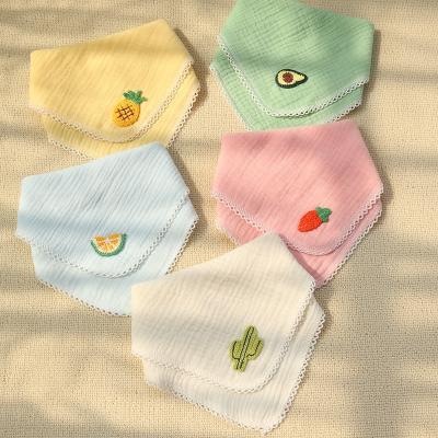 China Mother and Baby Products Washable Cotton Gauze Handkerchief Towel Baby Bibs for sale