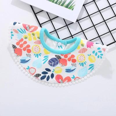 China Baby Boy Girl Saliva Towel Washable Warm Waterproof Baby Lace Design Drooling Bibs for sale