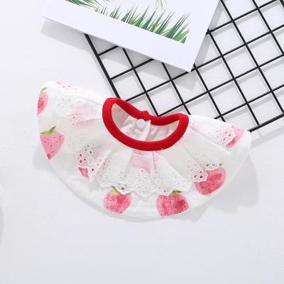 China New Washable 360 ​​Degree Flower Shape Saliva Cotton Towel Neckline Rotating Bibs For Baby for sale