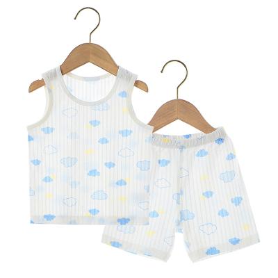 China Breathable Summer Toddler Kids Boys And Girls Sleepwear Pajama Sets for sale