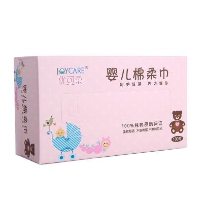 China Soft and No Fiber Made of China Top Quality Baby Facial Cotton Dry Tissue Paper for sale