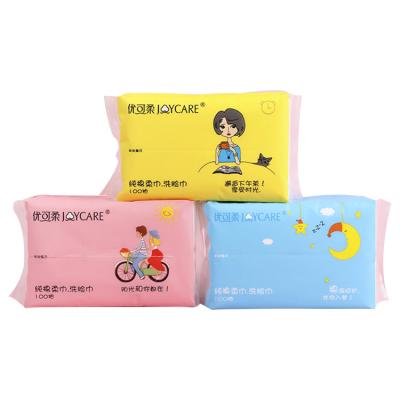 China Soft And No Fiber Manufacture Professional Cheap Premium Cotton Soft Facial Cleansing Cloth for sale