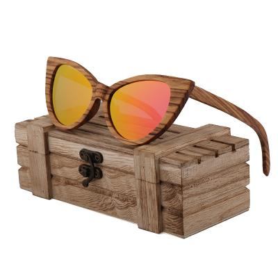 China Fashion Wooden Sunglasses Zebra Sunglasses Case Logo Eyewear Wood Glasses Sunglasses Custom Made For Women for sale