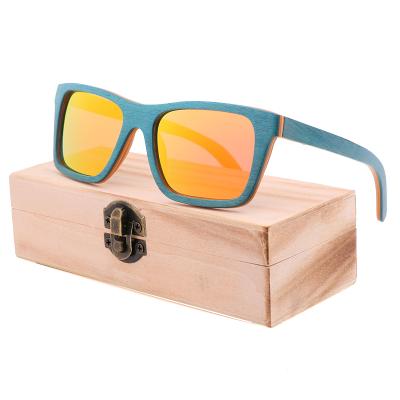 China Natural Sunglasses 2021 Wholesale Logo Polarized Custom Made CE Wooden Skateboard Fashion Sunglasses for sale