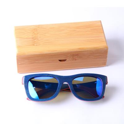 China 2021 New Design Sunglasses Eco-friendly Clamshell Box Full Health Environmental Protection Bamboo Case for sale