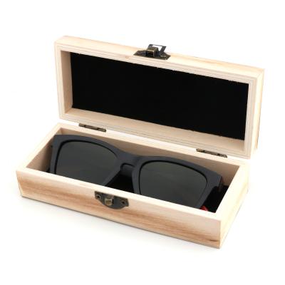 China High Quality Fashionable .eco-friendly Sunglasses Natural Wood Packaging Boxes New Desig Logo Eye Glass Cases Custom Made for sale