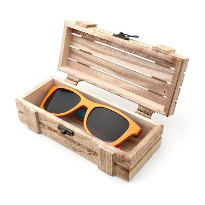 China New Arrival Full Multi Wooden Sunglasses Cases Dark Glass Design Eco - Friendly Case Eco - Friendly With Logo for sale