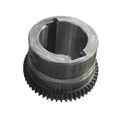 China Custom Building Material Stores OEM Transmission Metal Forged Steel CNC Machining Industrial Sprocket Drum External Gear for sale