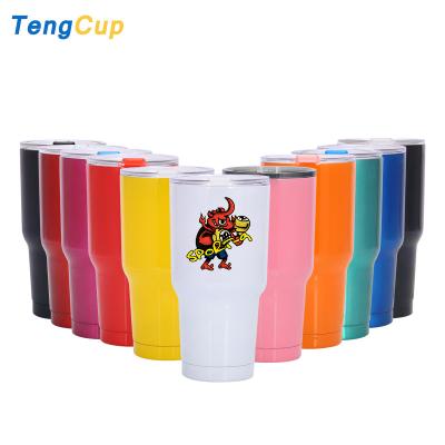 China Business TY 20 Colors Mixed Stainless Steel 30oz Double Wall Insulated Modern Vacuum Travel Mug Tumbler Cups for sale