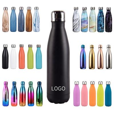 China 350ml/500ml/750ml Business Double Wall Stainless Steel Water Bottle Cola Shape Bottle Insulated Stainless Steel Cola Bottle for sale