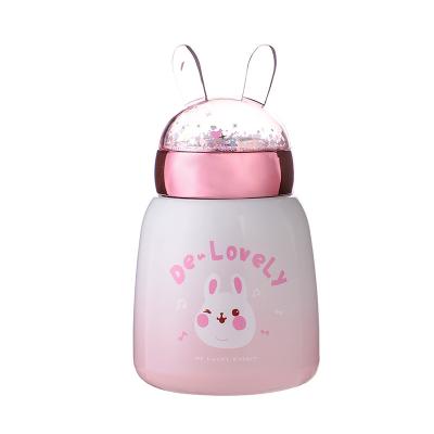 China High Grade 300ml Business Double Wall Custom Stainless Steel Water Bottle Sequined Rabbit Vacuum Flask&Thermoses for sale