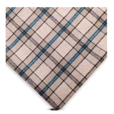 China Wholesale Classic Medium Weight Yarn-Dyed Wool Fabric Wrinkle Resistant Design Wool Check Fabric Cashmere for sale