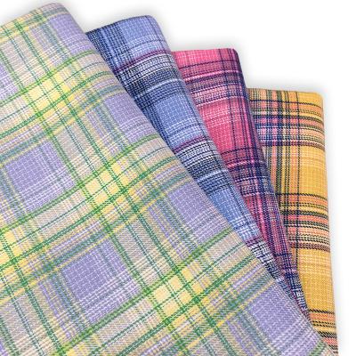 China Breathable Hot Sale Yarn Dyed Check Wool Blend TR Viscous Recycled Polyester Wool Woven Fabric for sale