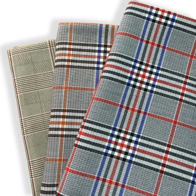 China PARISS Memory Fabric Supplier Polyester Woven Plaid Suit Fabric Men For Wholesale for sale