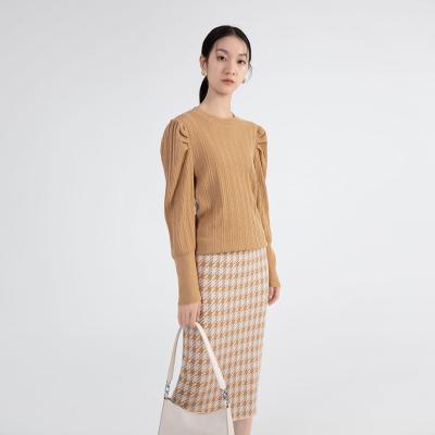 China AOPU Breathable Knitwear Manufacturers 100% Environmentally Friendly Woolen Knitwear Skirt Jumper Set for sale