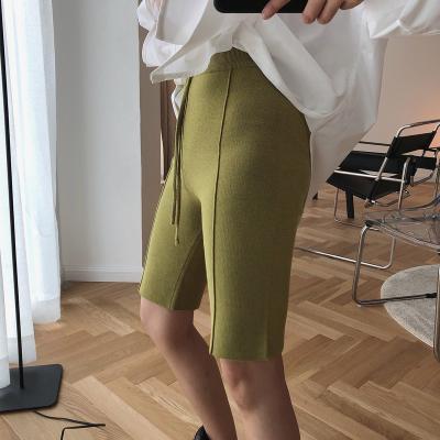 China Autumn New Korea's first chic design of Anti-wrinkle high-waisted knit leggings show slim yoga pants women knitting pants for sale