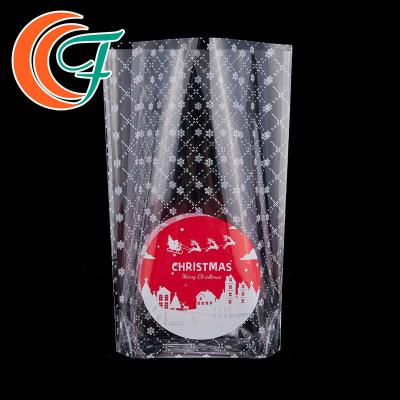 China Logo Printed Plastic Christmas Packaging Bags Biodegradable Resealable Poly for sale