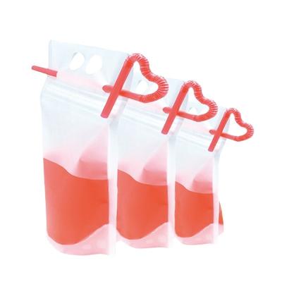 China Fresh Fruit Juice Packing Bag Cold Drink Carrier Bag Food Grade Flexible Bag Packaging for sale