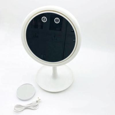 China Lighted Bathroom Led Round Smart Light Adjustable Mirror For Beauty Women M-003 for sale