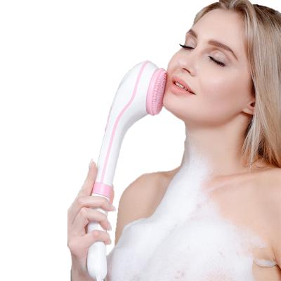 China Rechargeable Long Handle Rotation, Electric Back Brush With Long Handle, Exfoliating Products Bath Body Scrub Shower MYS-02 for sale