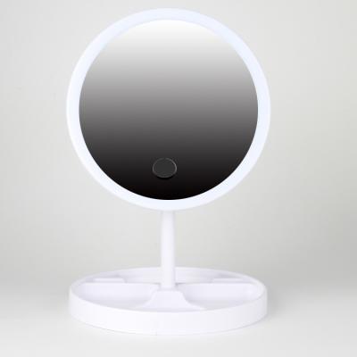 China Smart Portable Rechargeable Desktop LED Touch Screen Lighted Cosmetic Mirror For Makeup Use M-001 for sale