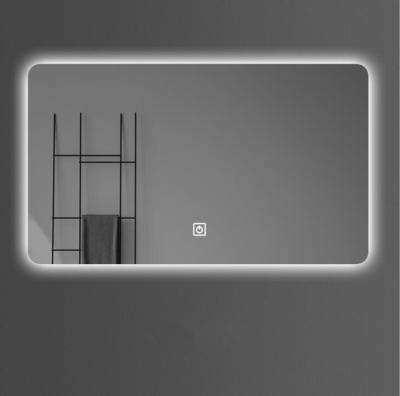 China New Design Rectangle Smart LED Bathroom Mirror Warm Lights Illuminated Backlit Mirror for sale