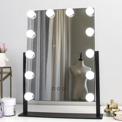 China 2021 New Illuminated Vanity Mirror Touch Screen Hollywood Makeup Mirror With OEM Service for sale