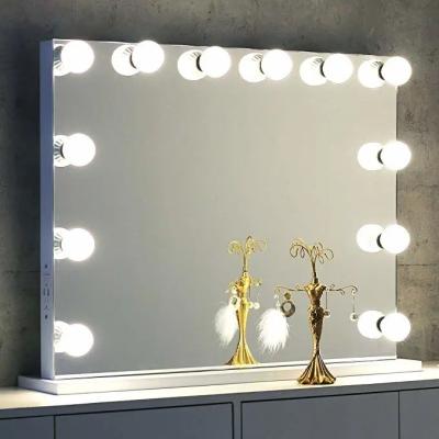 China Hot Sale Hollywood Touch Screen Lighted Frameless Vanity Makeup Mirror Dimming Led Cosmetic Mirror Smart for sale