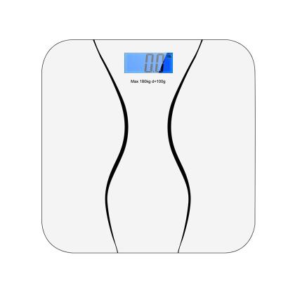 China Personal High Accuracy Digital LCD Bathroom Scale 180kg Glass Body Scale Bedroom Or Bathroom Electronic Body Scale for sale