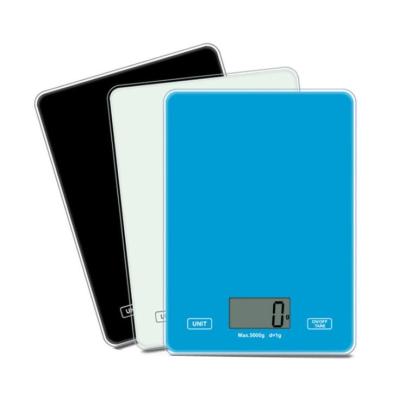 China Electronic Household 5kg Kitchen Scale Digital Food Kitchen Scales ABS Tempered Glass Scale Electronic Kitchen Scale for sale