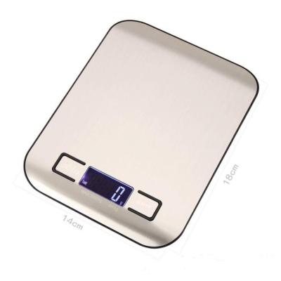 China Hot Selling Digital Food Kitchen Scale 5kg 10kg Stainless Steel Kitchen Scale Electronic Food Weighing Digital Kitchen Scale for sale