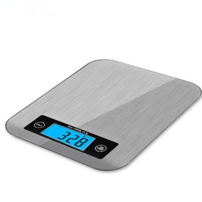 China Wholesale 5kg 5000g Electronic Digital Food Kitchen Scale Stainless Steel Household Weigh Food Weighing Electronic Digital Kitchen Scale for sale