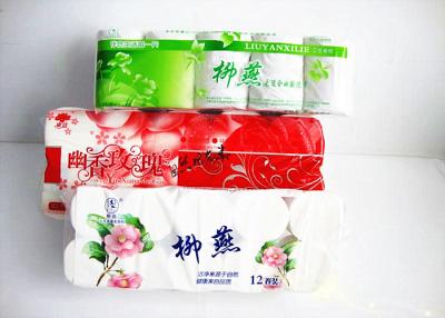 China Toilet Paper Plastic Packaging Bags Side Gusseted Environmental Friendly for sale