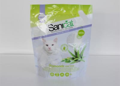 China Customized Printing Zipper Cat Litter Pet Food Packaging Bottom Gusset for sale