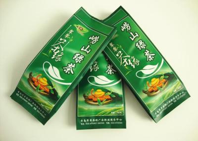 China Customized Green Tea Sealed Packaging Bags Foil Gusseted Zipper Top for sale