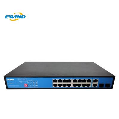 China Network Passive POE Switch For NVR Camera CCTV System 16 Port Gigabit POE Switch for sale