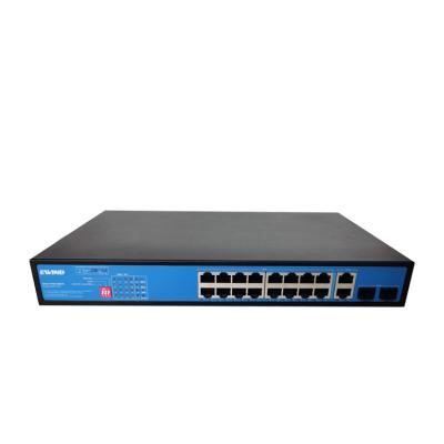 중국 16 port PoE Switch 10/100/1000Mbps ethernet switch IEEE802.3af/at PoE Switch for Security system 판매용