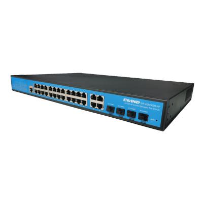 China 24 Port 10 100 1000M Network Switch Gigabit Managed PoE Switch Price for sale