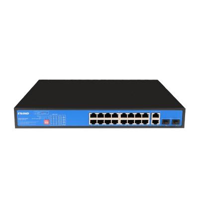 China OEM original 16-ports 10/100M PoE Switch unmanged network PoE switch CCTV for sale