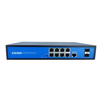 China Layer 2 Gigabit 8 Port Managed POE Switch with 10G SFP Port Uplink POE Network Switch POE for sale