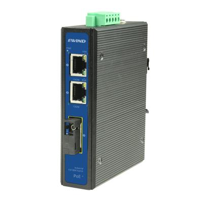 China 2 Port PoE 100M Unmanaged Industrial Fiber Switch with 1 SC Uplink Outdoor Network PoE Switch for sale