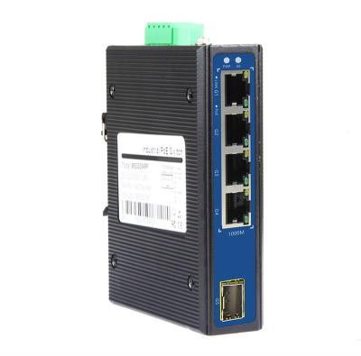 중국 5-port full Gigabit unmanaged Ethernet switches fiber with 4 IEEE 802.3af/at PoE+ ports 판매용