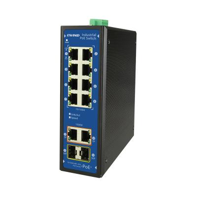 China 10/100M 8 Port PoE Switch Gigabit Uplink Managed Outdoor Industrial Switch for sale