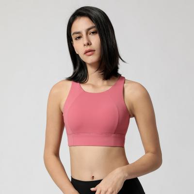 China Sweat-Wicking 2021 Women Yoga High Elastic Wear Bra Sports Gym Wear Training High Strength Upper Tank Top for sale