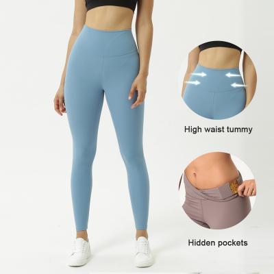 China New 18 Colors Spandex Butt Lift Nylon Breathable Gym High Waist Pants Women Gaiters Yoga Pants Fitness And Yoga Wear Leggings for sale