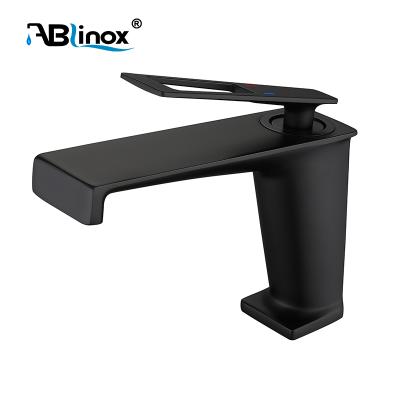 China Sense ABLinox Faucets Customized 304 Stainless Steel Matt Black Luxury Basin Kitchen Faucet for sale