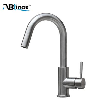 China Modern Casting Stainless Steel 304 316 Side Higher Kitchen Faucet for sale