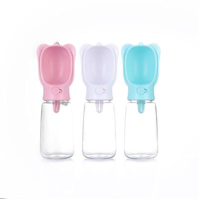 China 550ml Automatic Tubes Drinking Travel Drinks Feeder Portable Pet Water Bottle for sale